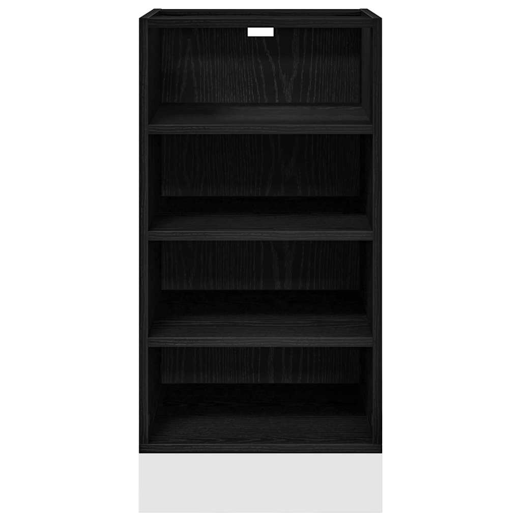 Küchenunterschrank Schwarz Eichen-Optik 40 x 44,5 x 81,5 cm