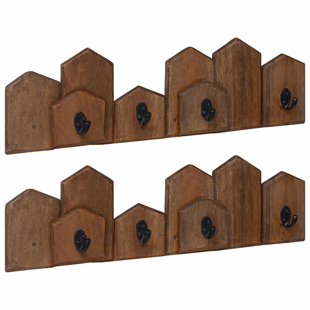 Kleiderbügel Braun 48 x 8 x 15 cm Massives Mahagoni Holz