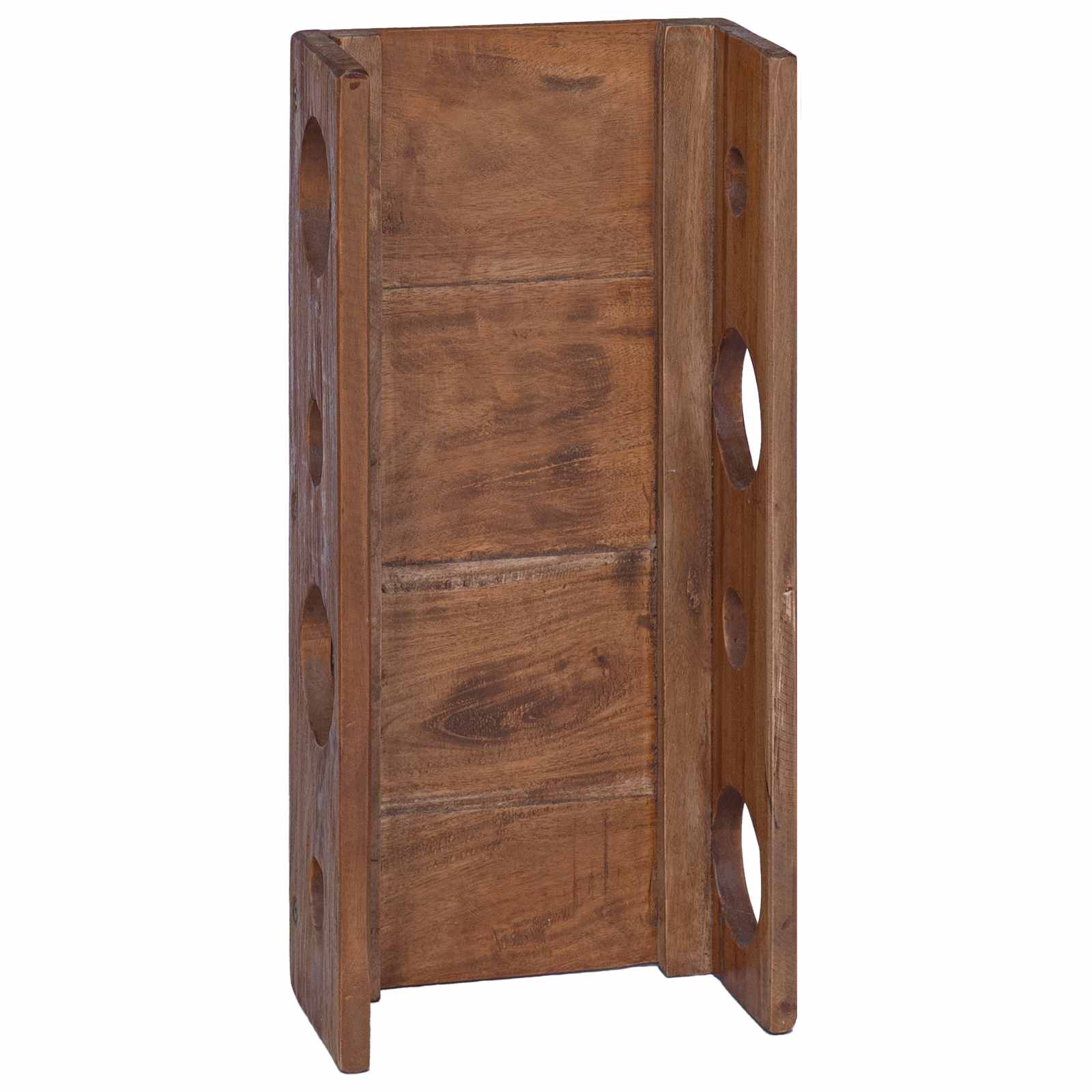 Regal Braun 24 x 13 x 54 cm Massives Mahagoni Holz