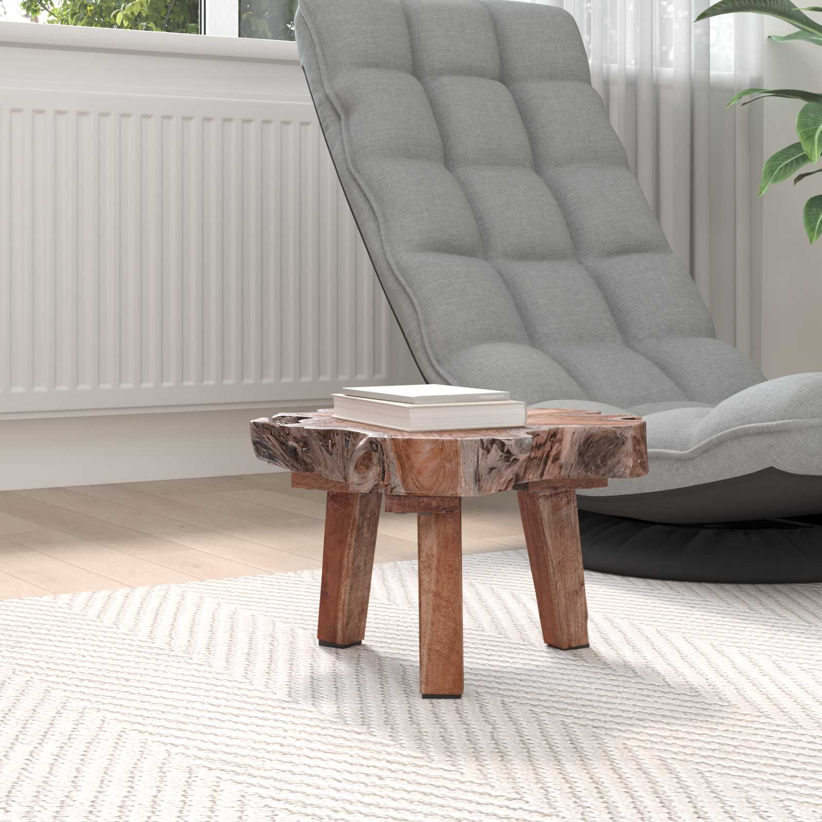 Nachttisch Braun 40 x 40 x 25 cm Massives upgecyceltes Holz