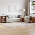 Akzenttisch mit Regal 3 pcs Braun Massives Mahagoni Holz