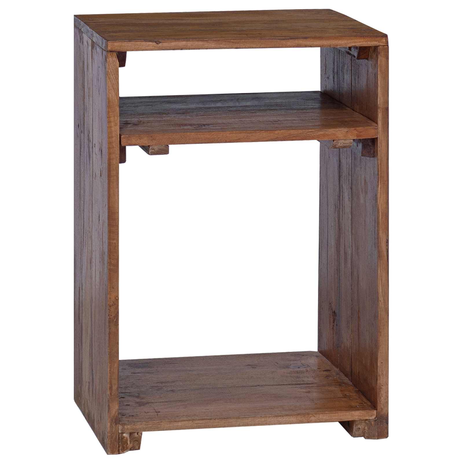 Akzenttisch mit Regal 3 pcs Braun Massives Mahagoni Holz