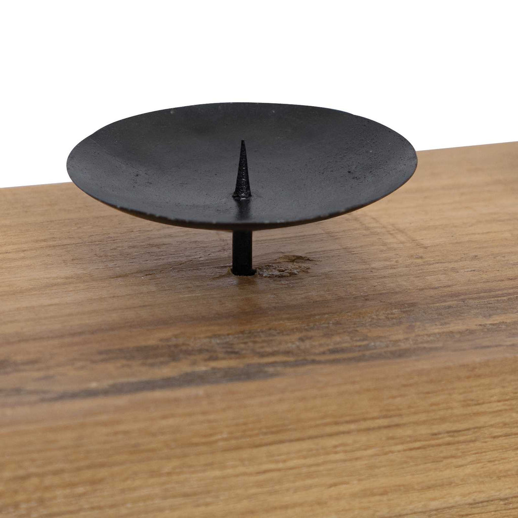 Kerzenhalter Natur 50 x 15 x 10 cm Massivholz Teak