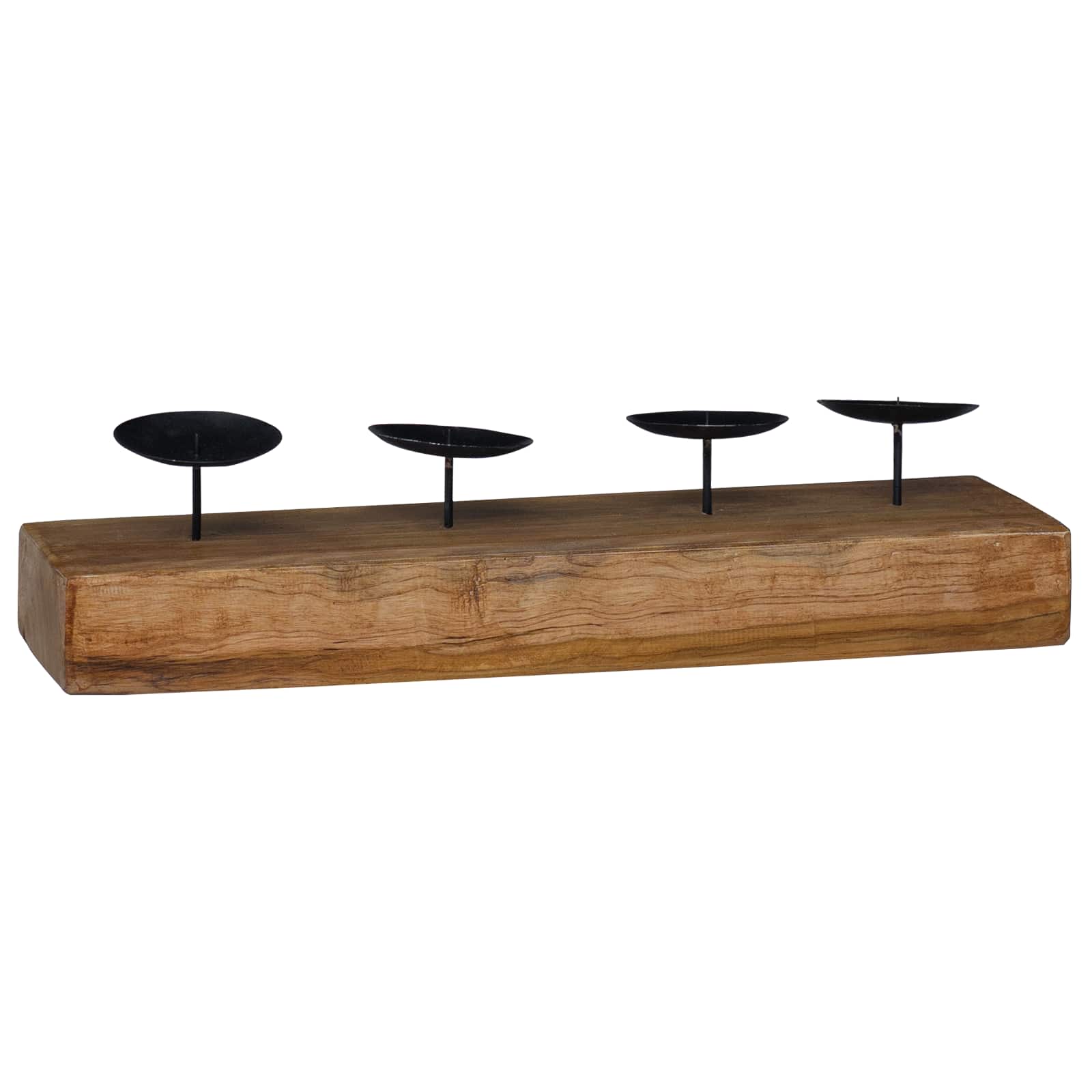 Kerzenhalter Natur 50 x 15 x 10 cm Massivholz Teak