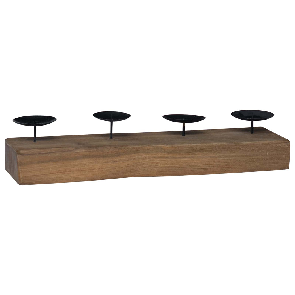Kerzenhalter Natur 50 x 15 x 10 cm Massivholz Teak