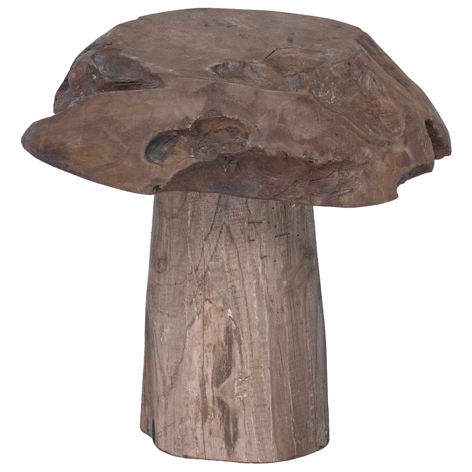 Hocker Natur 35 x 35 x 35 cm Massivholz Teak