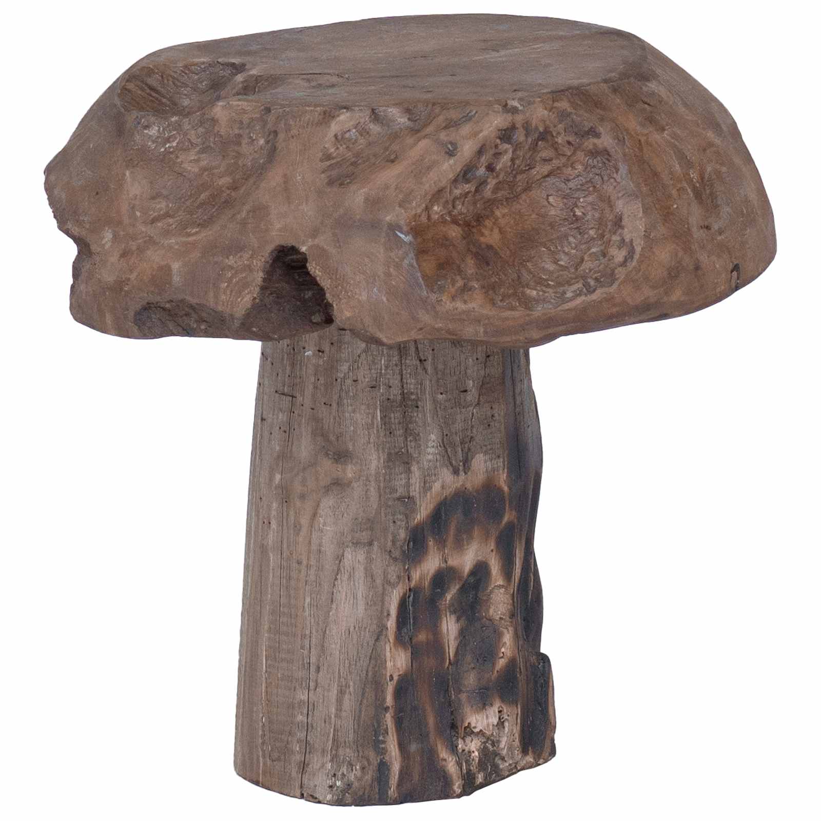 Hocker Natur 35 x 35 x 35 cm Massivholz Teak