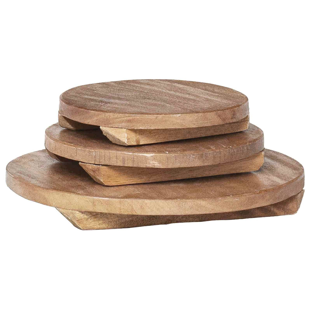 Pflanzenhocker 3 pcs Braun Mahagoni Holz