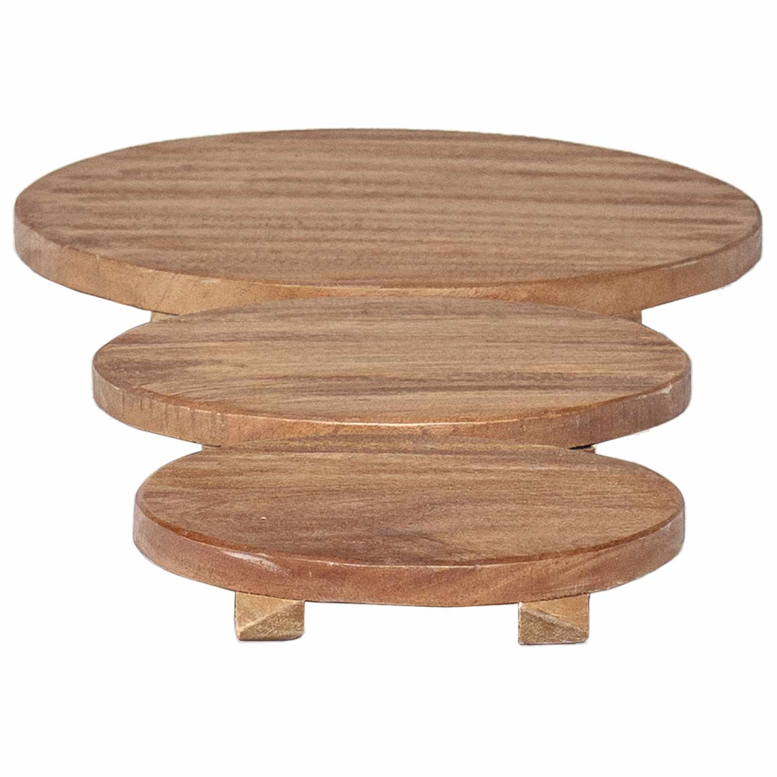 Pflanzenhocker 3 pcs Braun Mahagoni Holz