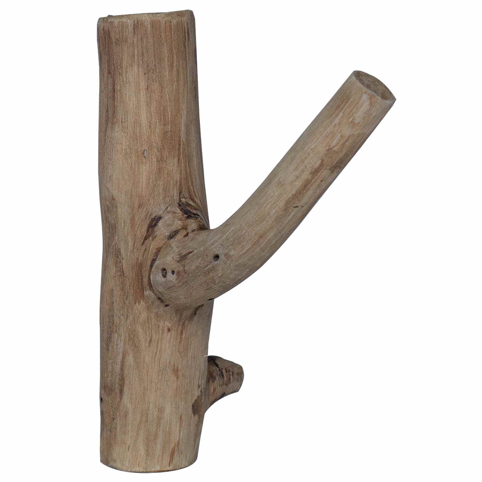 Haken Braun 4 x 4 x 14 cm Massives upgecyceltes Holz