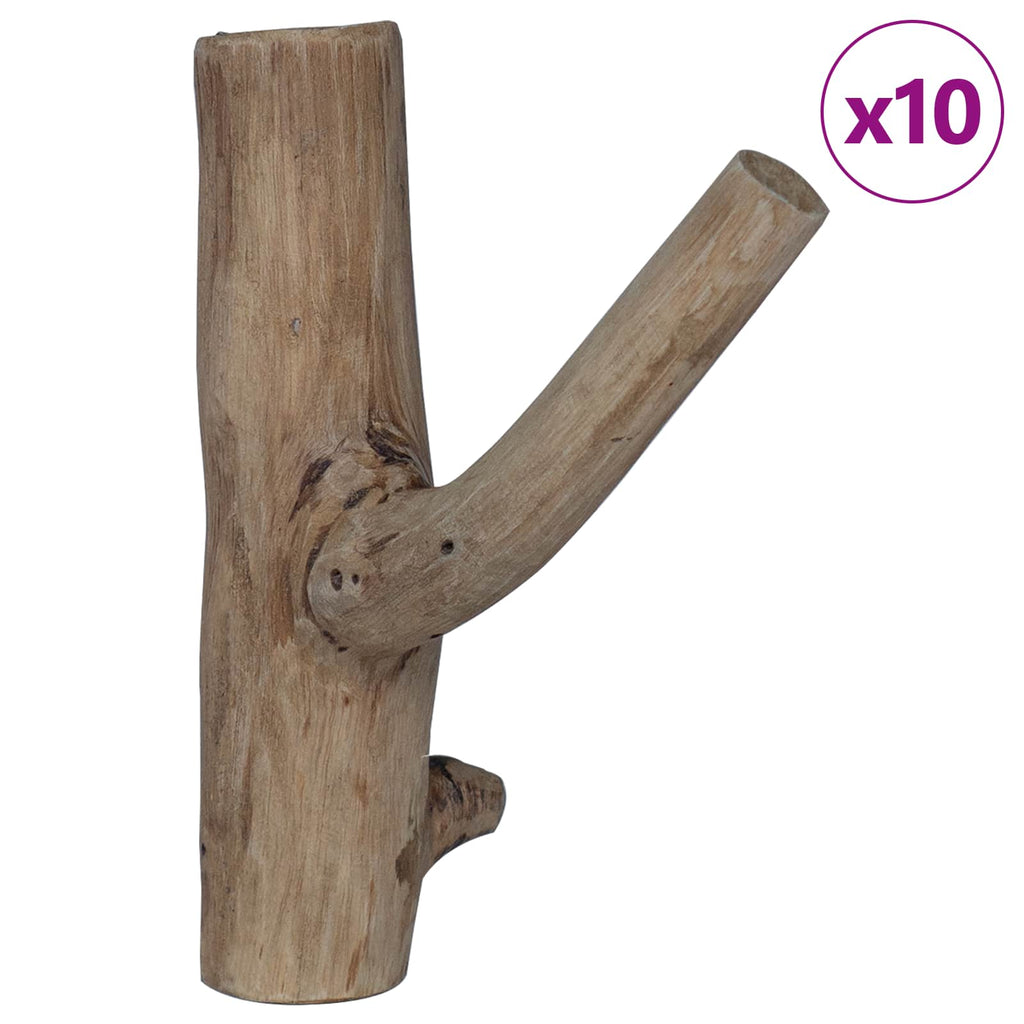 Haken Braun 4 x 4 x 14 cm Massives upgecyceltes Holz