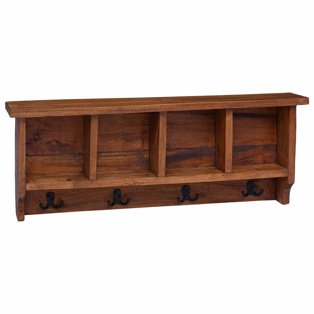 Kleiderbügel Braun 70 x 11 x 27 cm Massives Mahagoni Holz