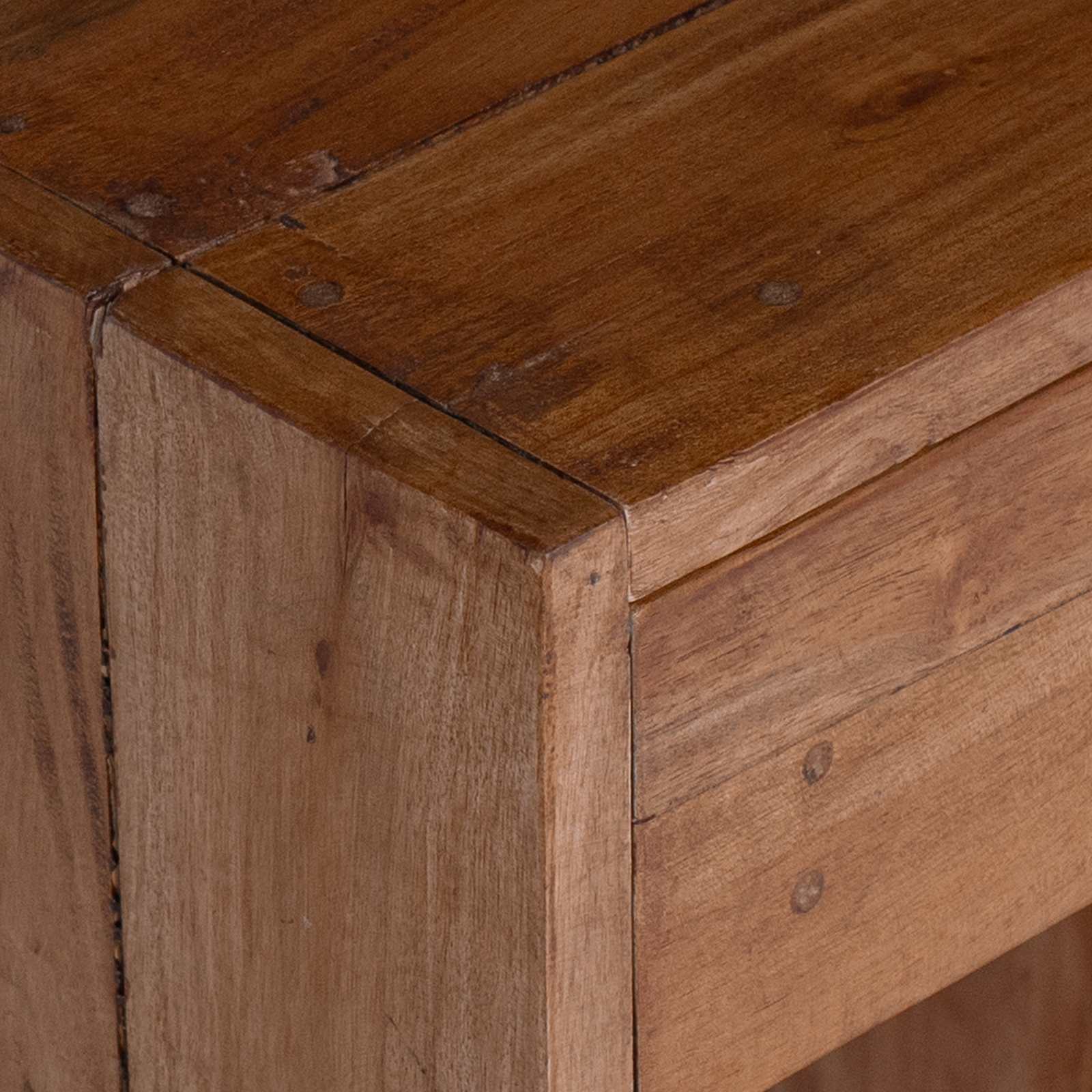 Nachttisch Braun 63 x 30 x 79 cm Massives Mahagoni Holz