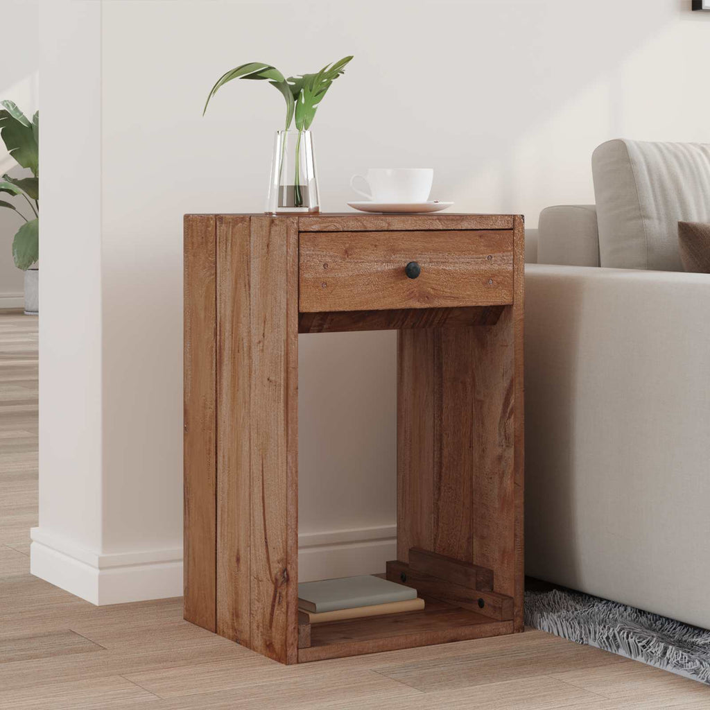 Nachttisch Braun 63 x 30 x 79 cm Massives Mahagoni Holz
