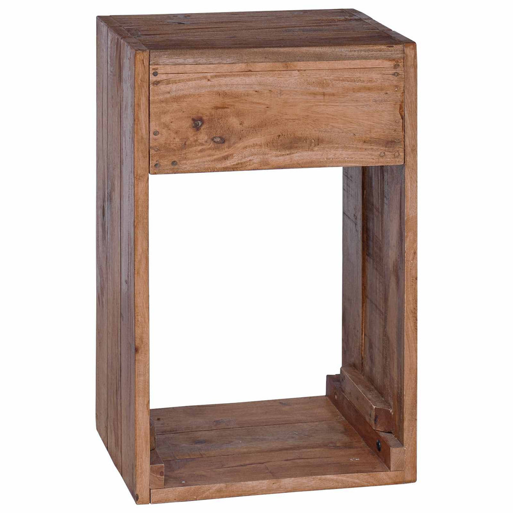 Nachttisch Braun 63 x 30 x 79 cm Massives Mahagoni Holz