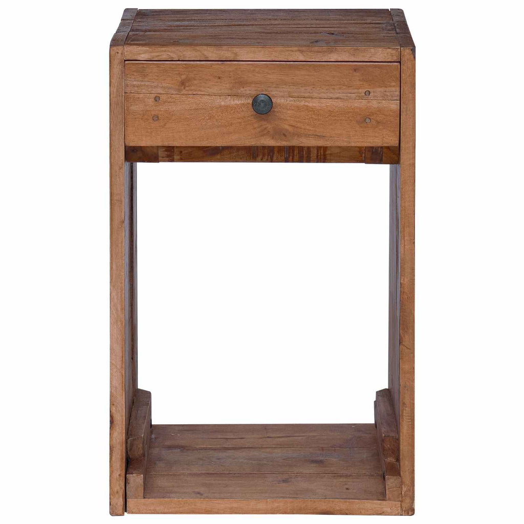 Nachttisch Braun 63 x 30 x 79 cm Massives Mahagoni Holz