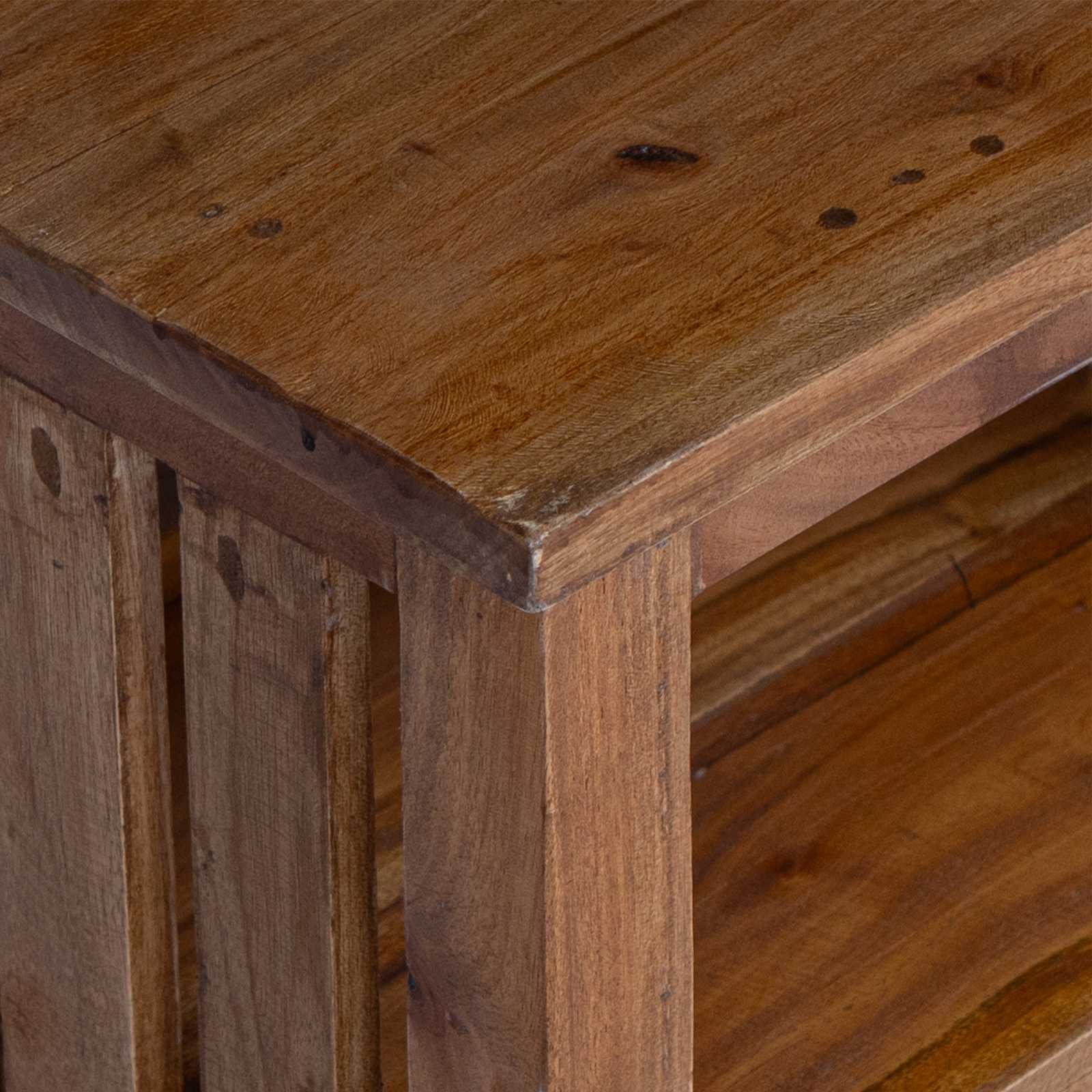 Nachttisch Braun 41 x 30 x 50 cm Massives Mahagoni Holz