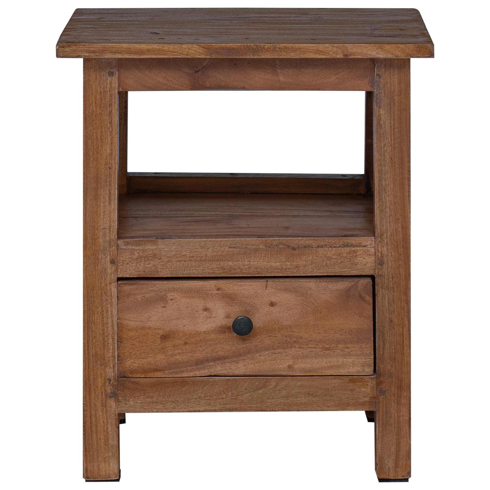 Nachttisch Braun 41 x 30 x 50 cm Massives Mahagoni Holz