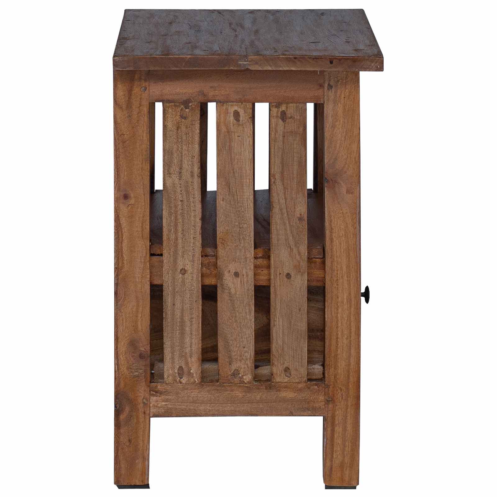 Nachttisch Braun 41 x 30 x 50 cm Massives Mahagoni Holz