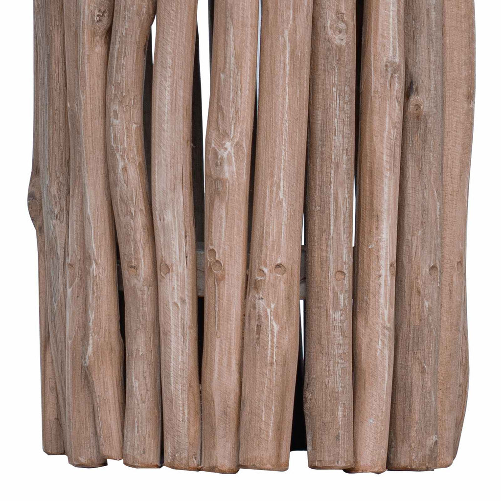 Hocker Natur 30 x 30 x 45 cm Massivholz Teak
