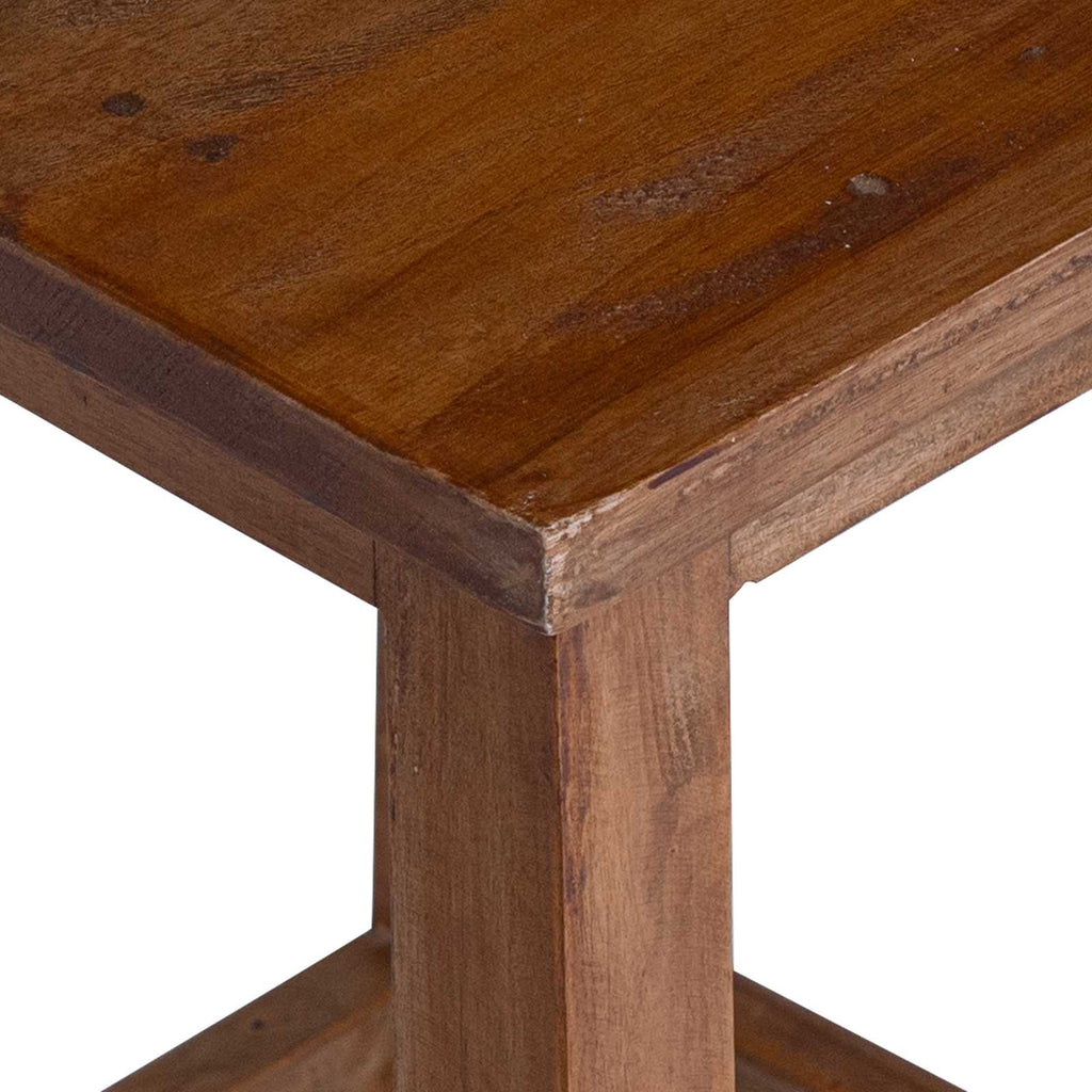 Hocker Natur 30 x 30 x 47 cm Mahagoni Holz