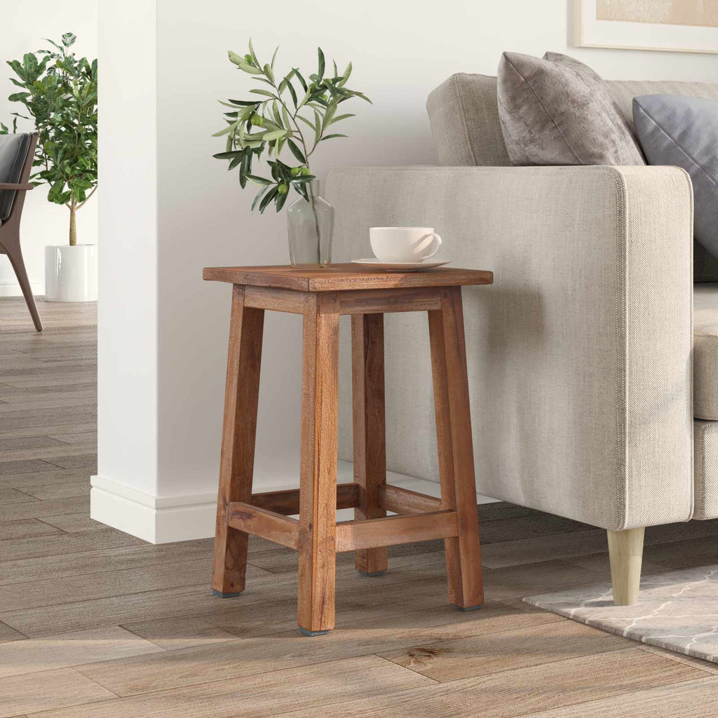 Hocker Natur 30 x 30 x 47 cm Mahagoni Holz