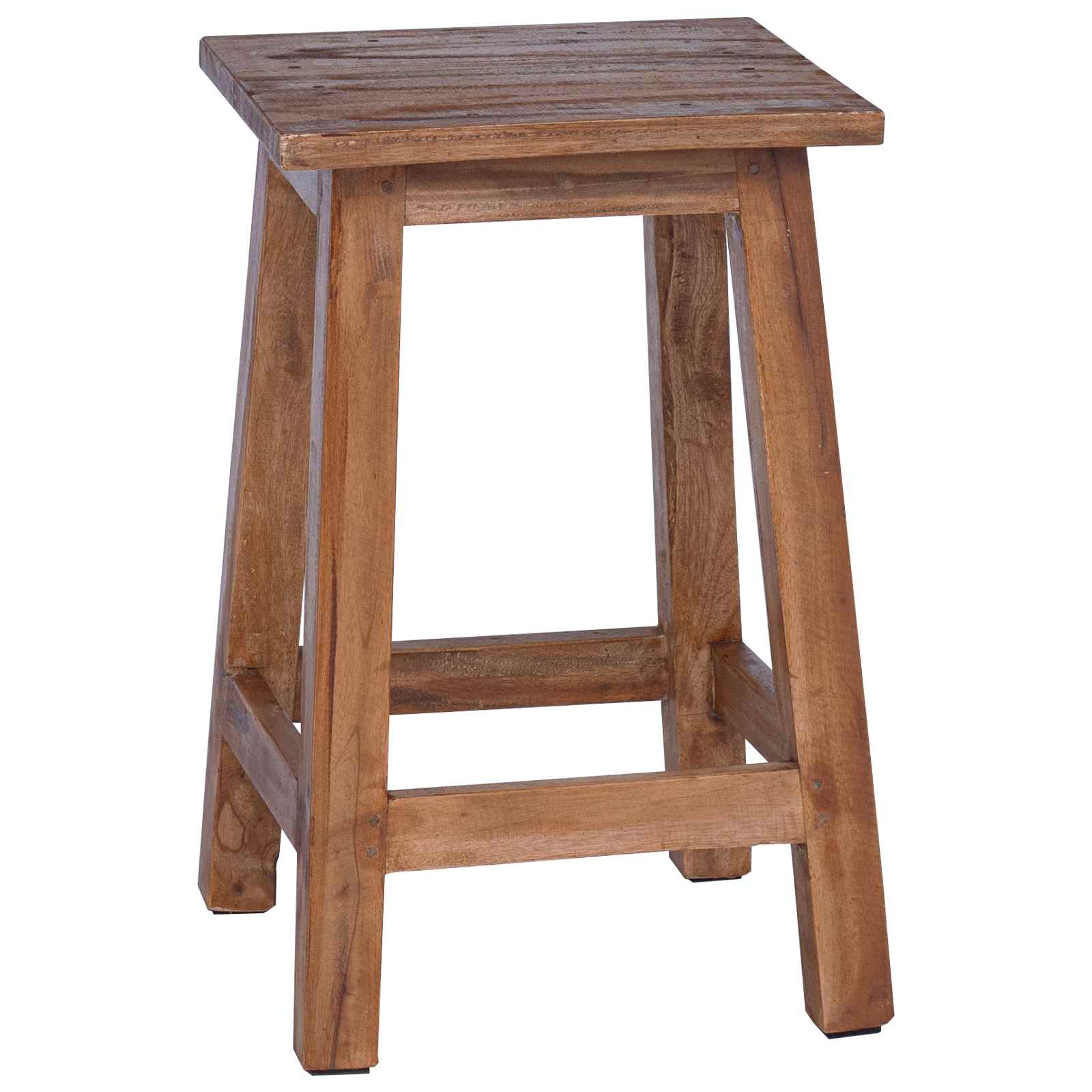 Hocker Natur 30 x 30 x 47 cm Mahagoni Holz