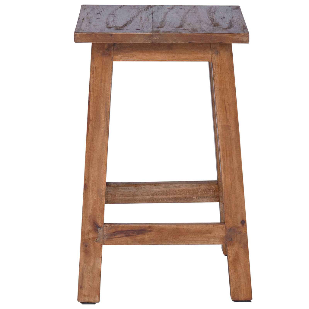 Hocker Natur 30 x 30 x 47 cm Mahagoni Holz