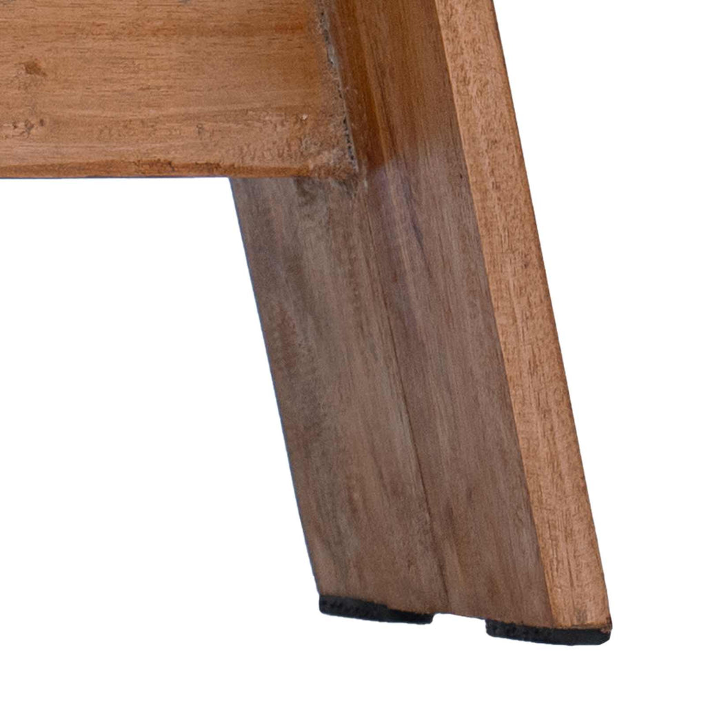 Hocker Natur 40 x 25 x 31 cm Mahagoni Holz