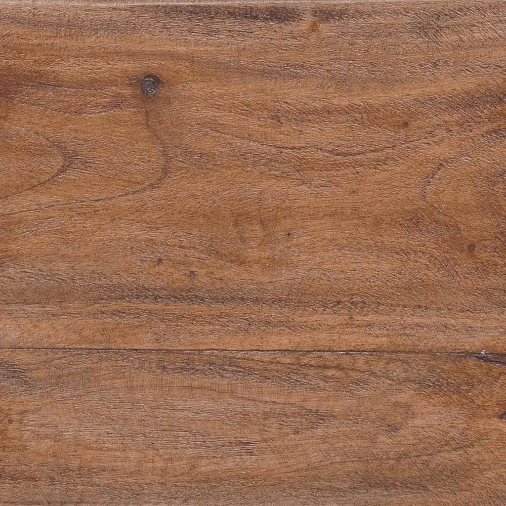 Hocker Natur 40 x 25 x 31 cm Mahagoni Holz