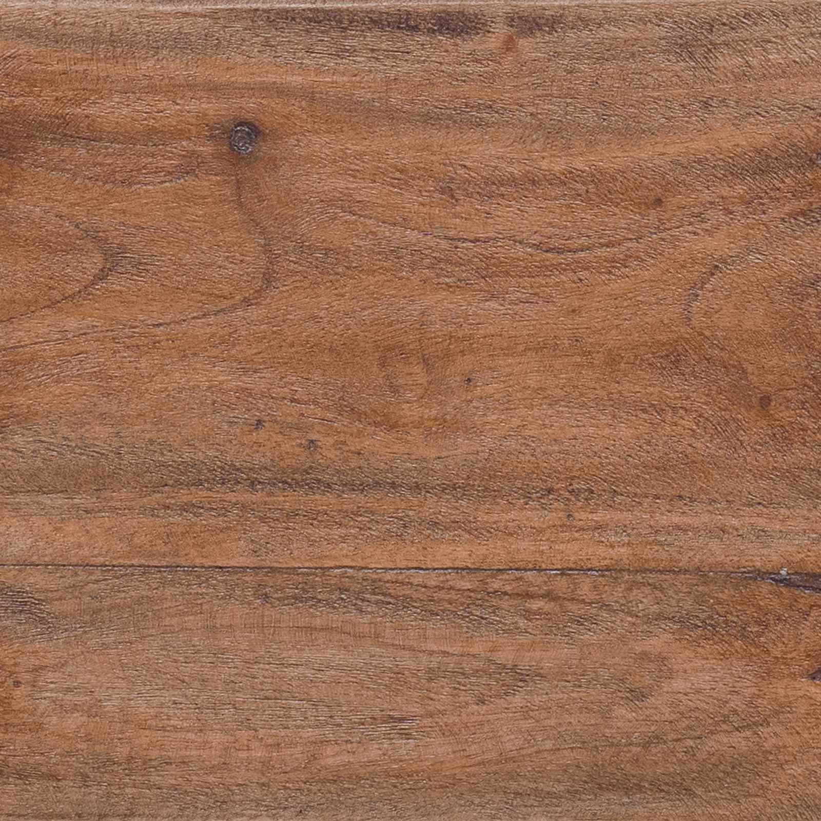 Hocker Natur 40 x 25 x 31 cm Mahagoni Holz
