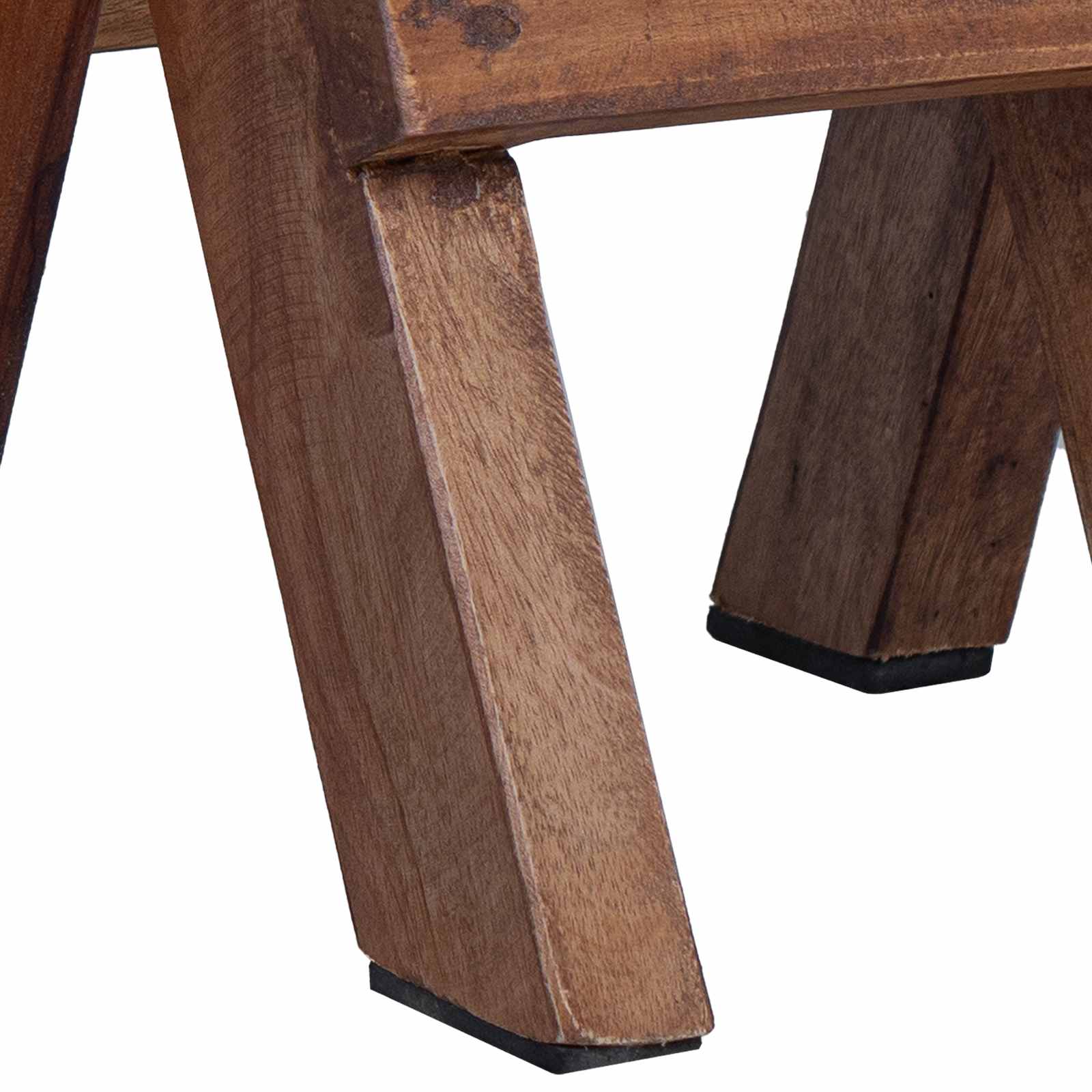 Hocker Natur 30 x 30 x 48 cm Massivholz Altholz