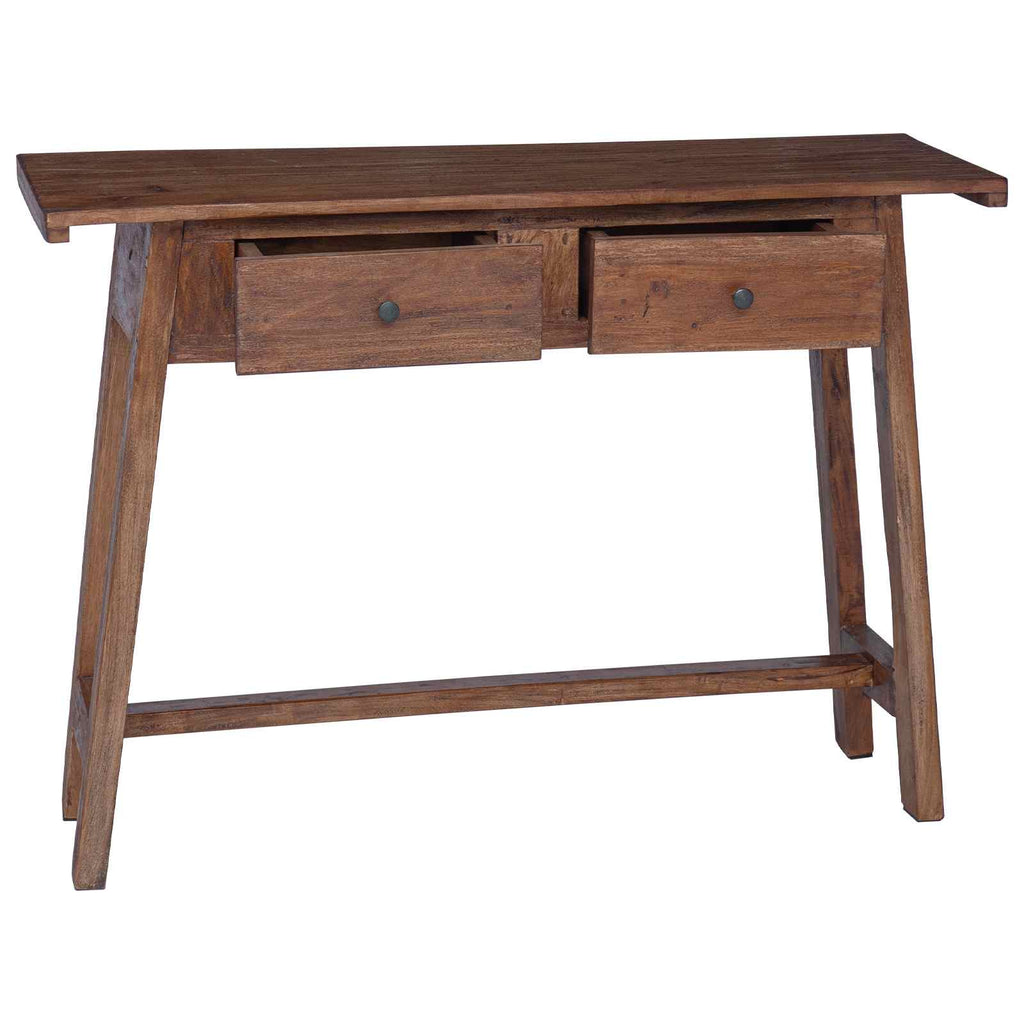 Schreibtisch Braun 110 x 30 x 79 cm Massives Mahagoni Holz
