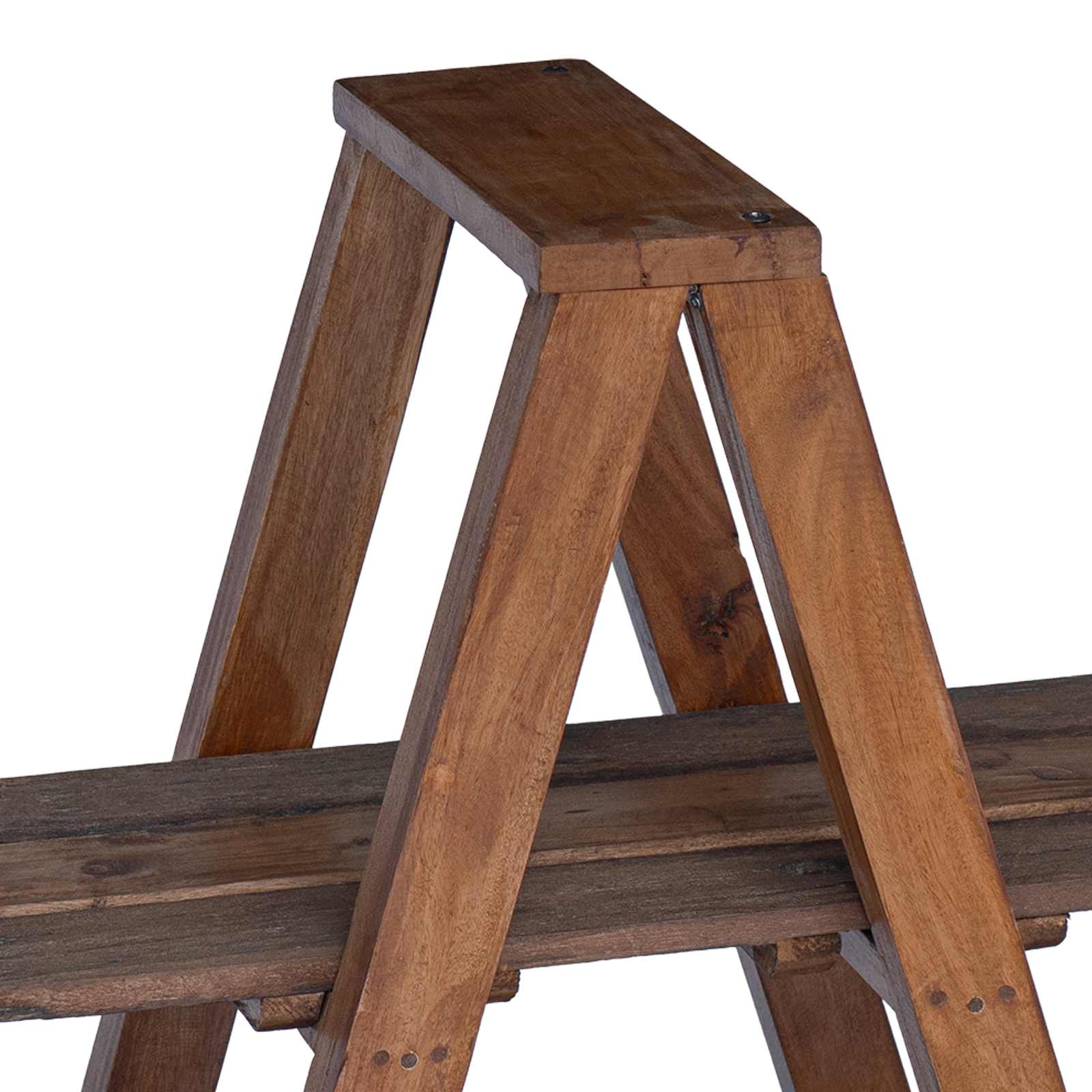 Klappregal Braun 79,5 x 35 x 112 cm Massives upgecyceltes Holz