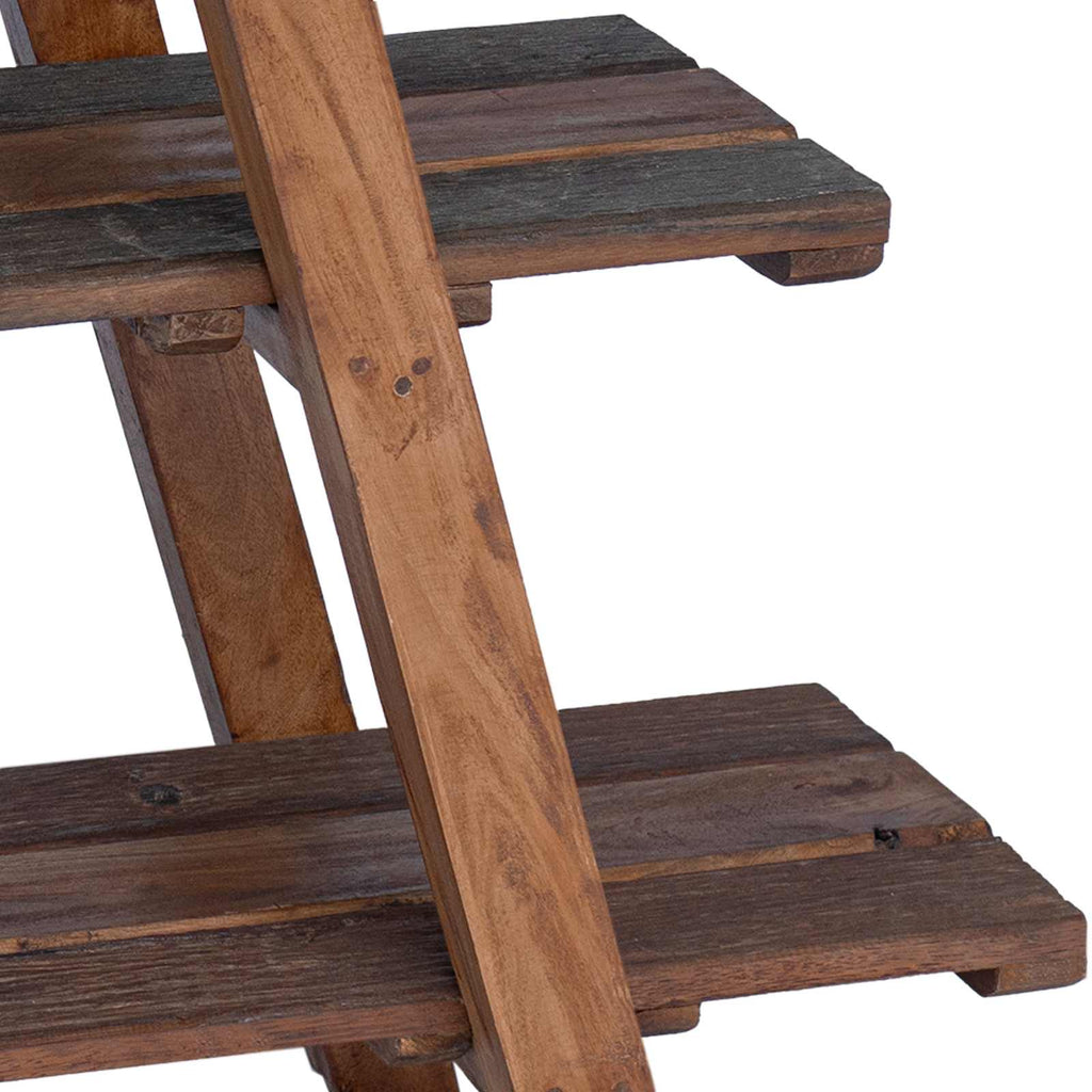 Klappregal Braun 79,5 x 35 x 112 cm Massives upgecyceltes Holz