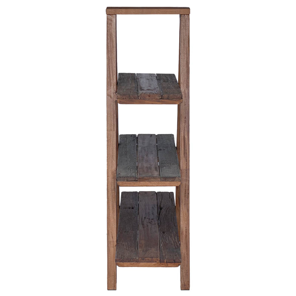 Klappregal Braun 79,5 x 35 x 112 cm Massives upgecyceltes Holz