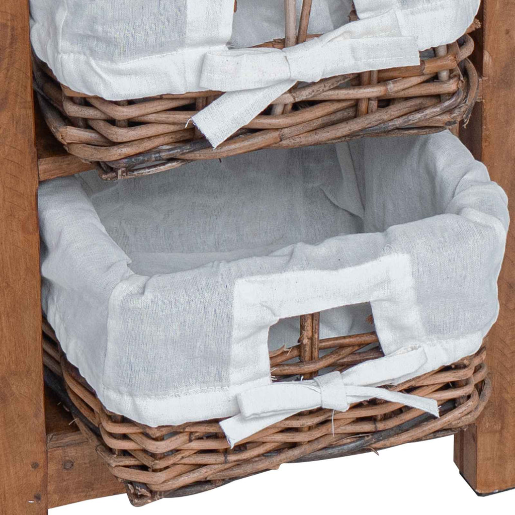 Beistelltisch Braun 38 x 28 x 50 cm Massivholz Mahagoni