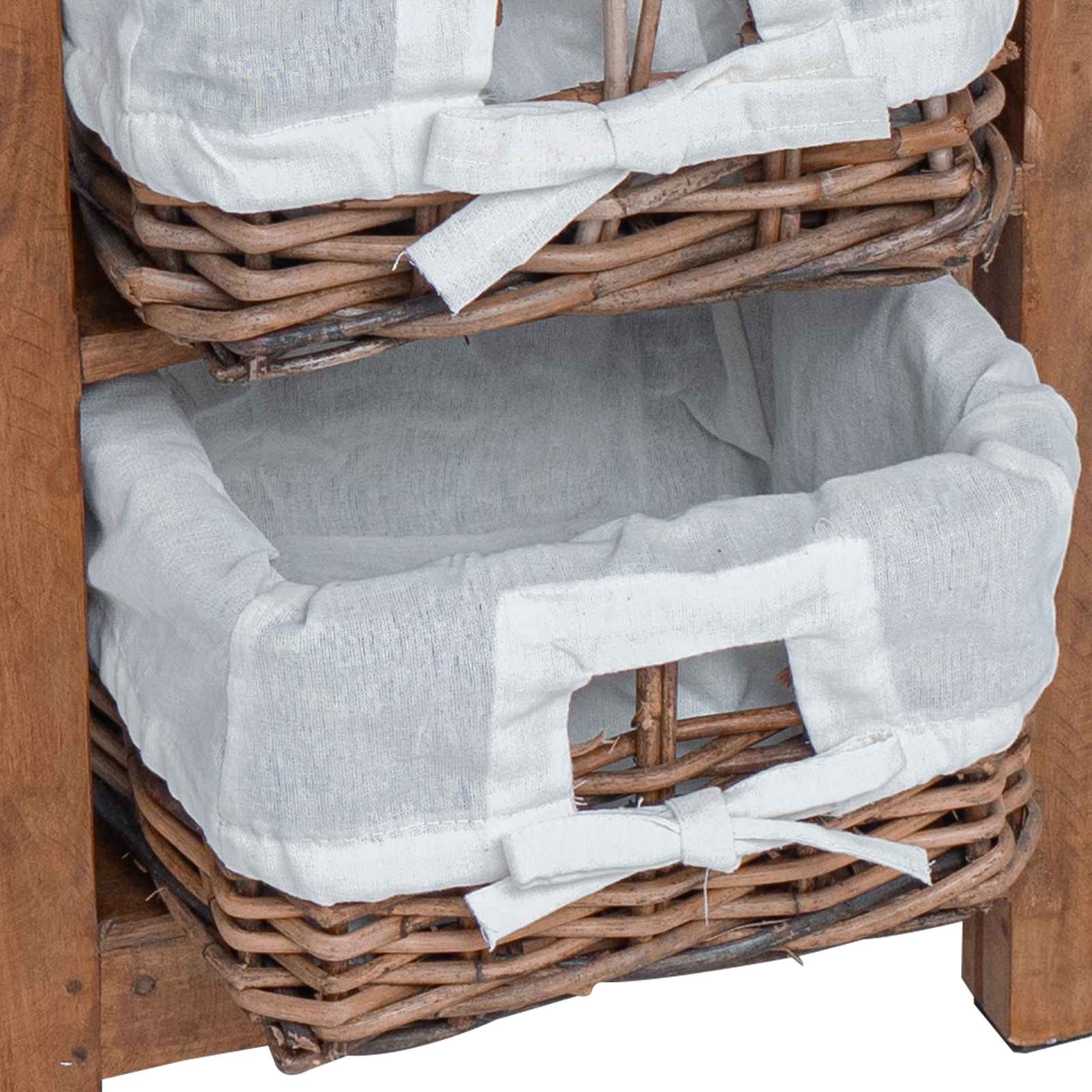Beistelltisch Braun 38 x 28 x 50 cm Massivholz Mahagoni