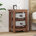 Beistelltisch Braun 38 x 28 x 50 cm Massivholz Mahagoni