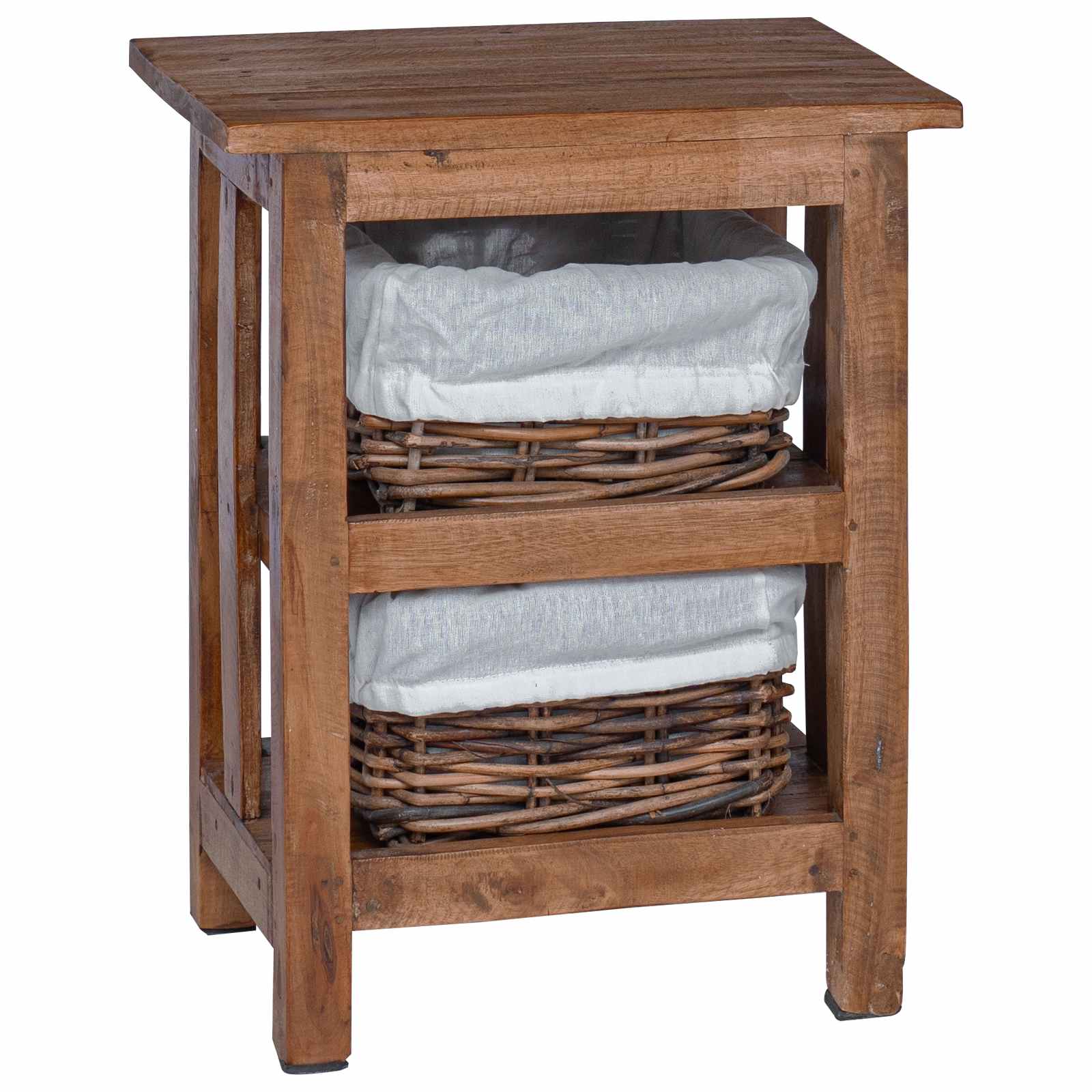 Beistelltisch Braun 38 x 28 x 50 cm Massivholz Mahagoni