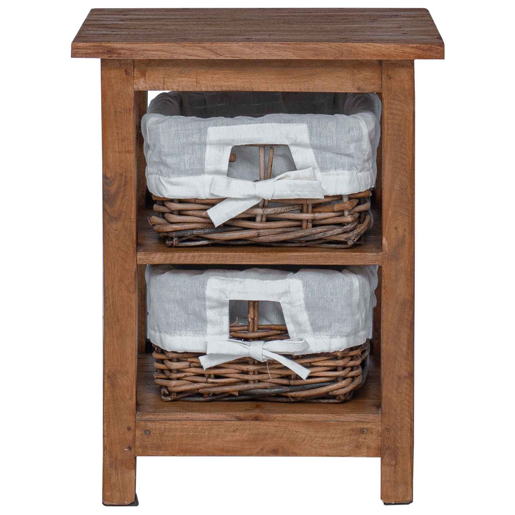 Beistelltisch Braun 38 x 28 x 50 cm Massivholz Mahagoni