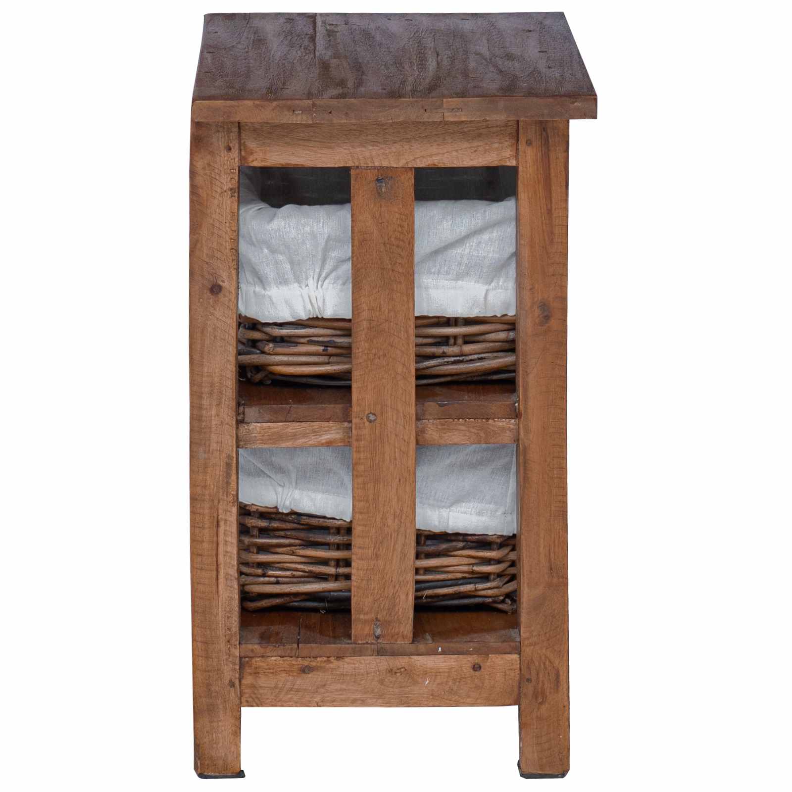 Beistelltisch Braun 38 x 28 x 50 cm Massivholz Mahagoni