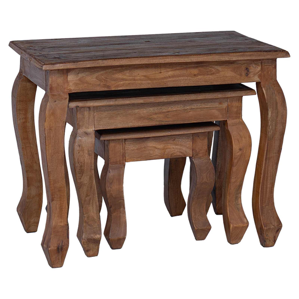 Nestingtisch 3 pcs Braun Massivholz Mahagoni