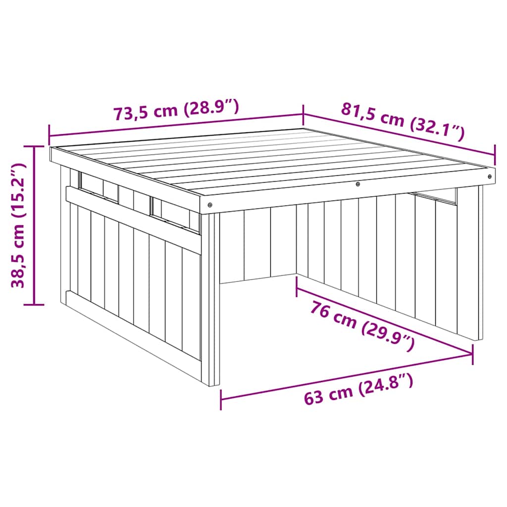Rasenmäher Garage Braun 73,5 x 81,5 x 38,5 cm