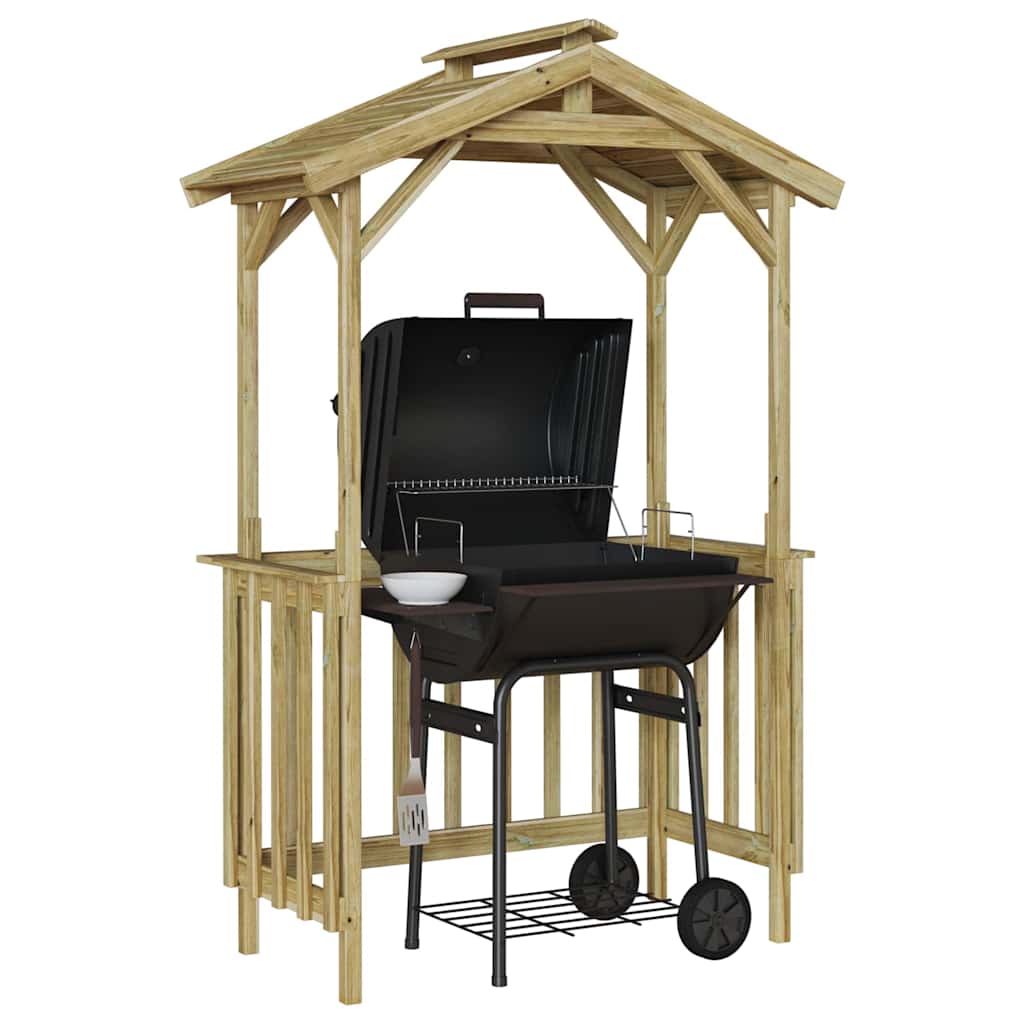 Grillhütte 133,5 x 63 x 200 cm Imprägniertes Kiefernholz