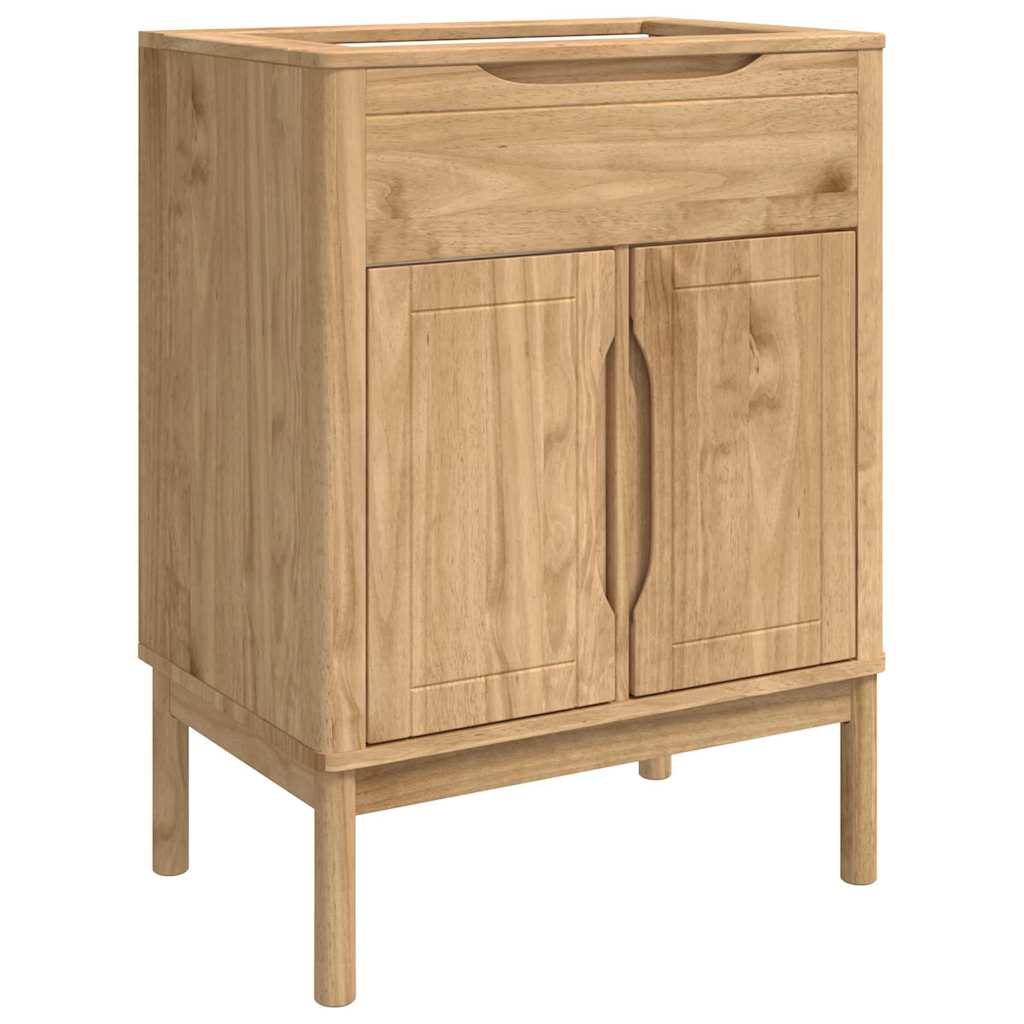 Badezimmermöbel-Set FLORO 4 pcs Wachsbraun Massivholz Kiefer