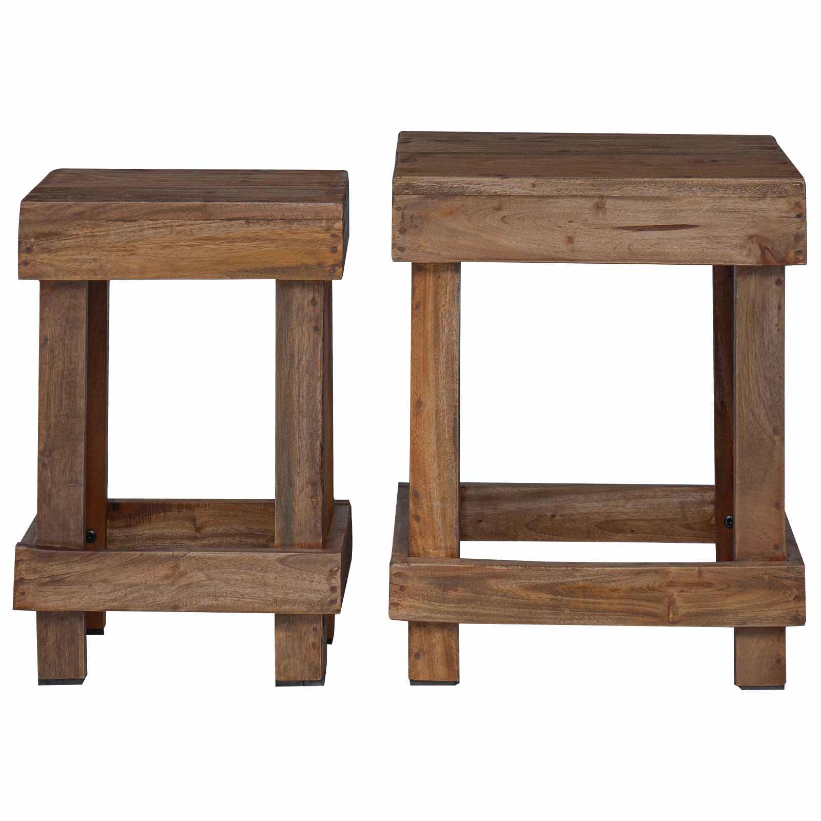 Pflanzenständer 2 pcs Braun 70 x 11 x 27 cm Mahagoni Holz