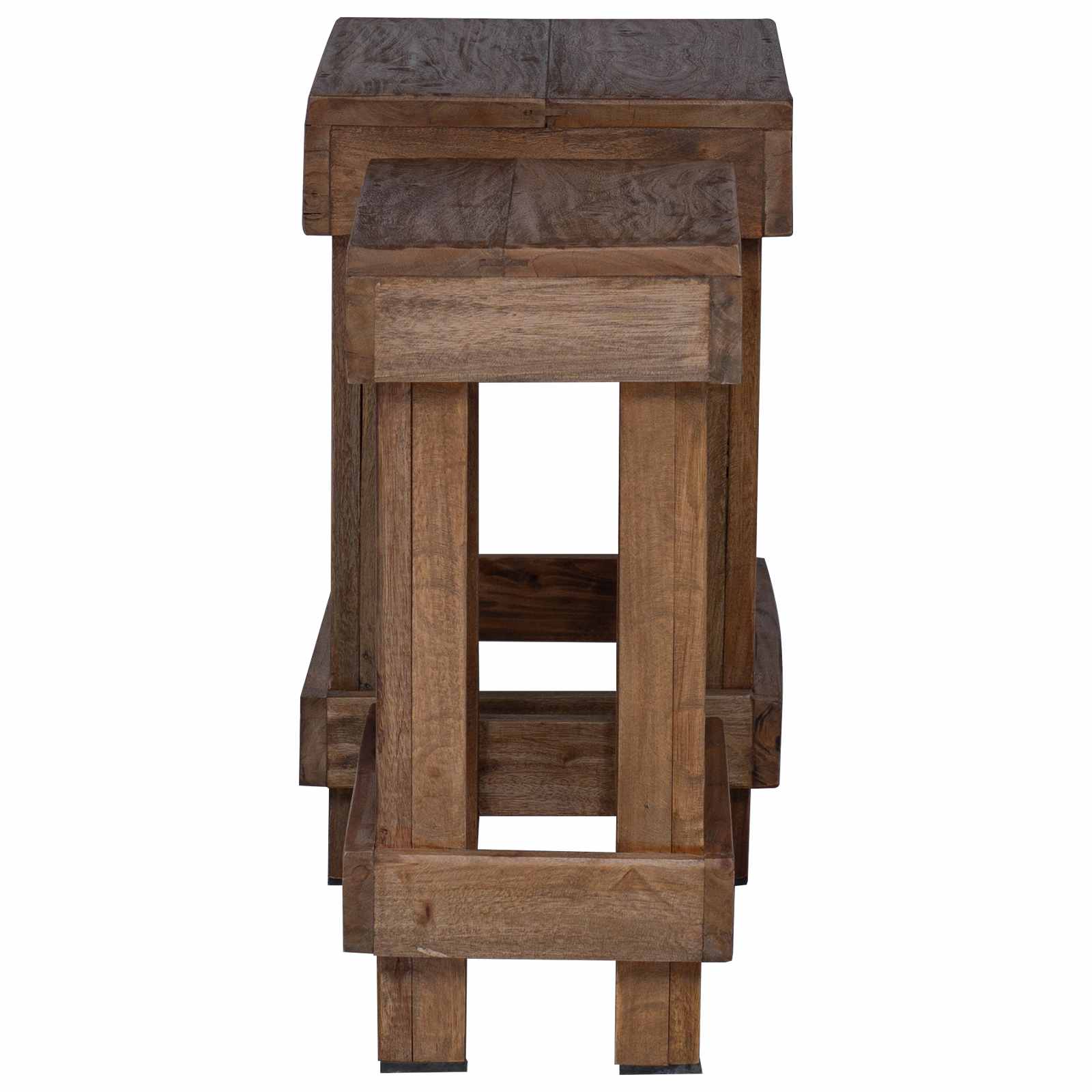 Pflanzenständer 2 pcs Braun 70 x 11 x 27 cm Mahagoni Holz
