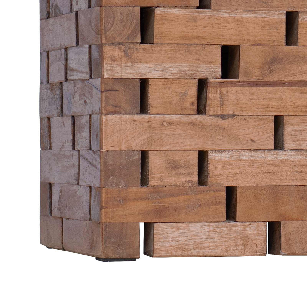 Hocker Natur 29 x 29 x 48 cm Massivholz Altholz