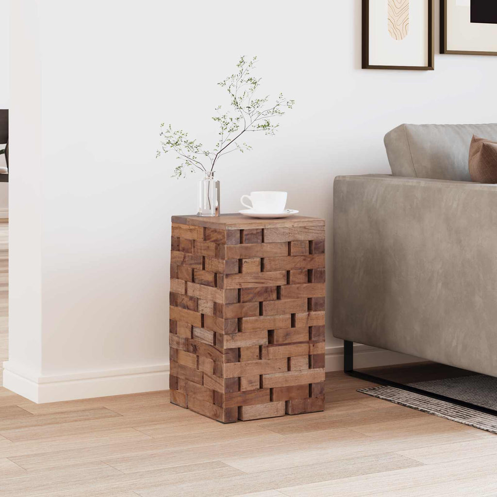 Hocker Natur 29 x 29 x 48 cm Massivholz Altholz
